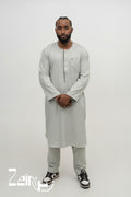 Qamis pakistanais Zakariya vert pour homme, manches longues et pantalon assorti
