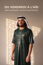 Qamis Anas vert avec keffieh, du vendredi à l'Aïd
