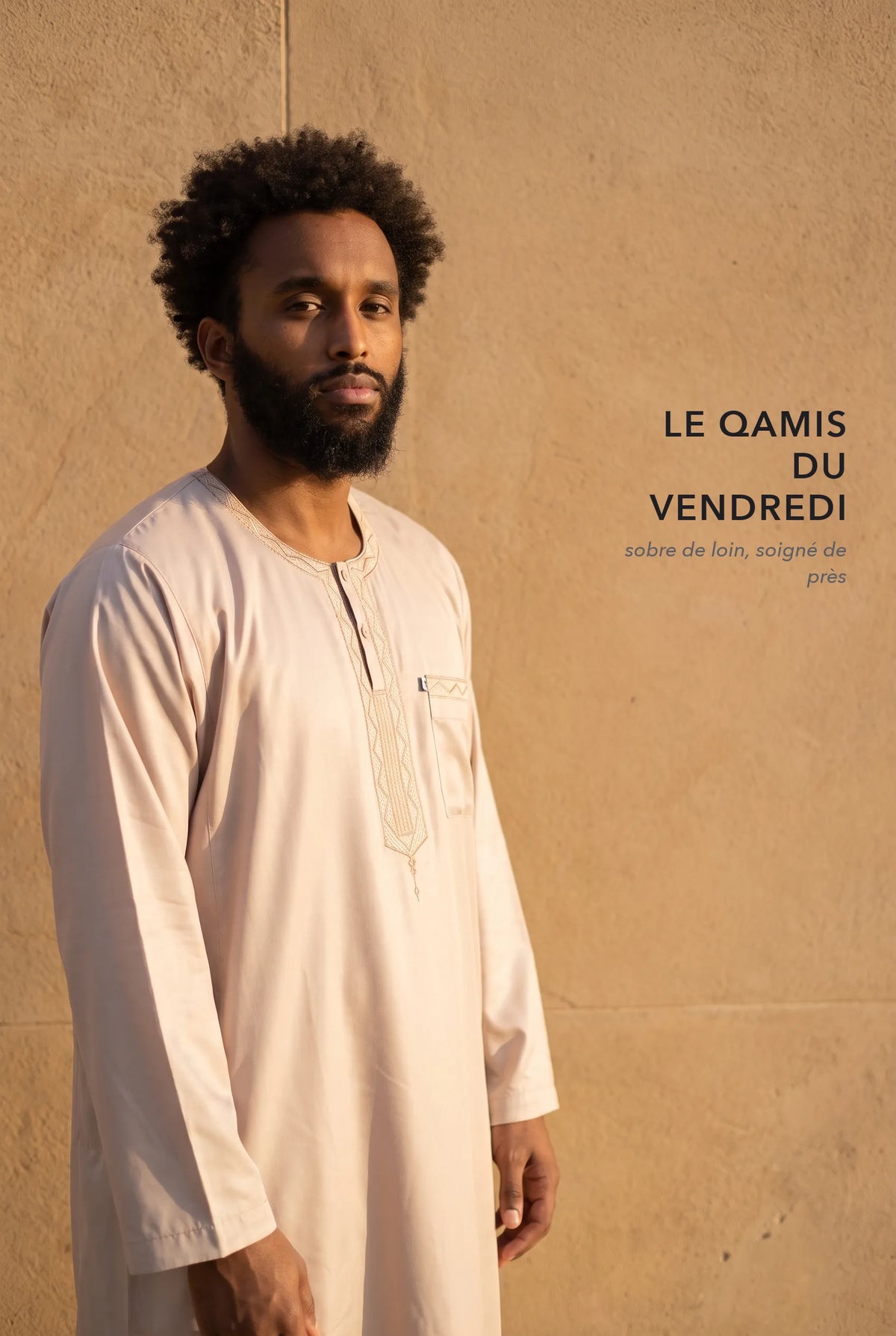 Le qamis Ali beige comme tenue du vendredi
