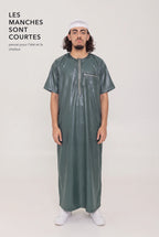 Manches courtes du qamis moderne Nabil vert