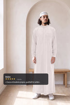 Avis client cinq étoiles sur le qamis saoudien Ammar beige
